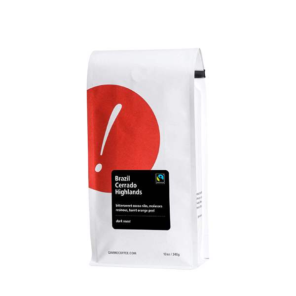 Brazil Cerrado Highlands Fairtrade Dark Roast 12 oz